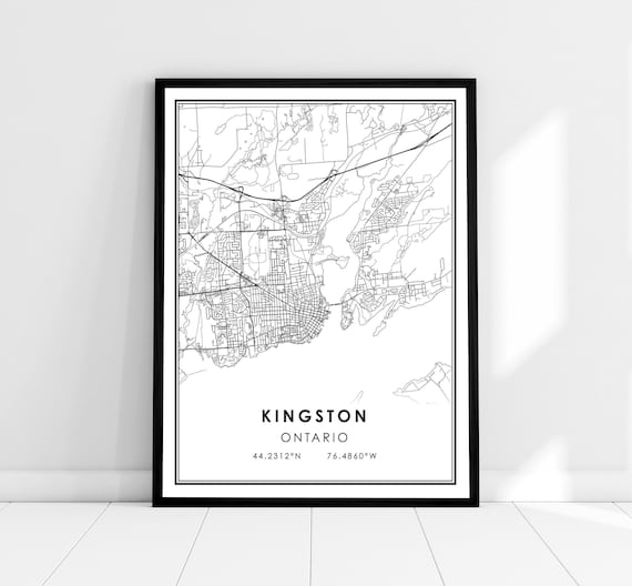 Kingston Map Print Poster, Ontario City