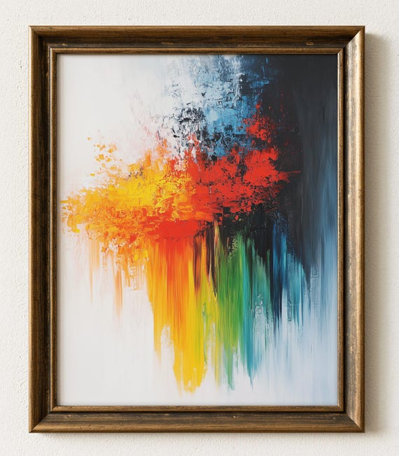Colorful Abstract, Vibrant Home Decor