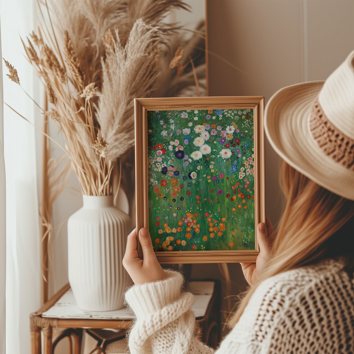 Charming Garden Rustic Country Scene, Vintage Landscape - Image 2