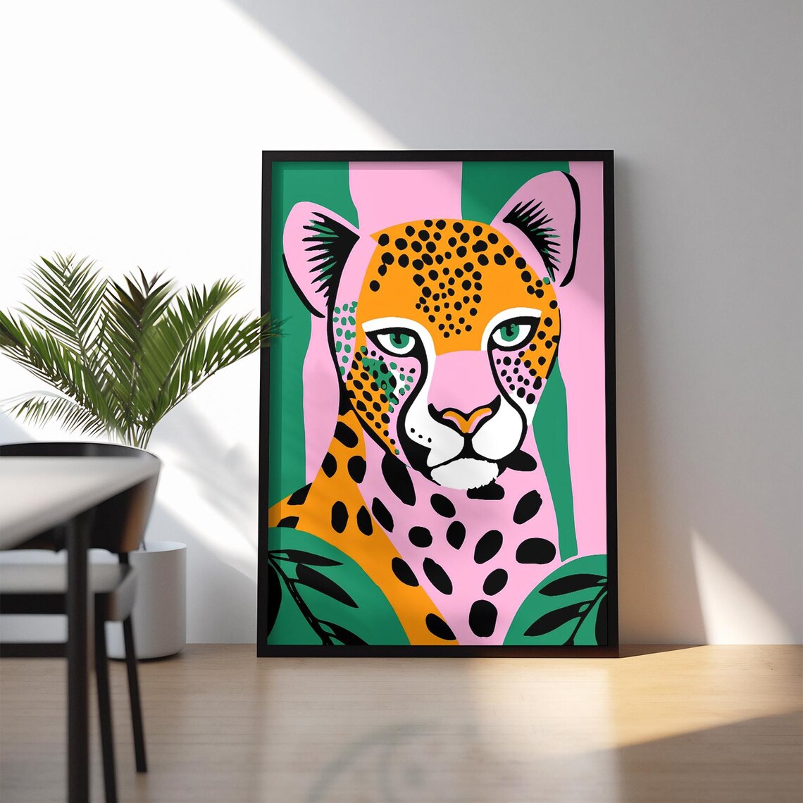 Leopard Print Poster Trendy Cheetah Retro Wall Art
