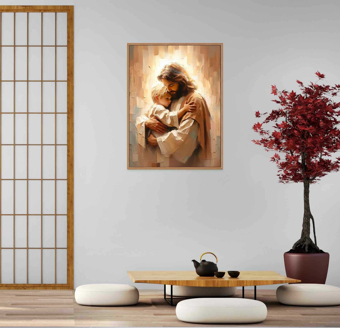 Little Believer Christian Jesus With Boy, Bible Art - Image 5