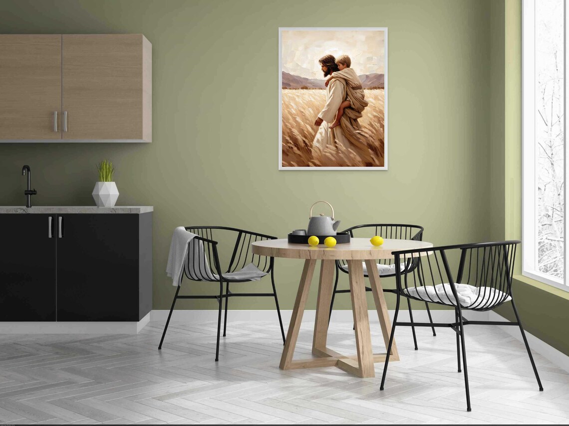 Jesus And Boy Christian Painting, Bible Wall Art - Image 2