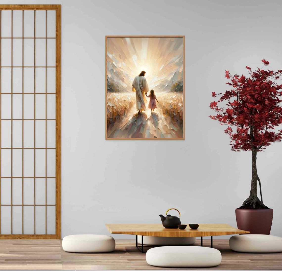 Guided By Him Jesus With Girl Christian Art - Image 5