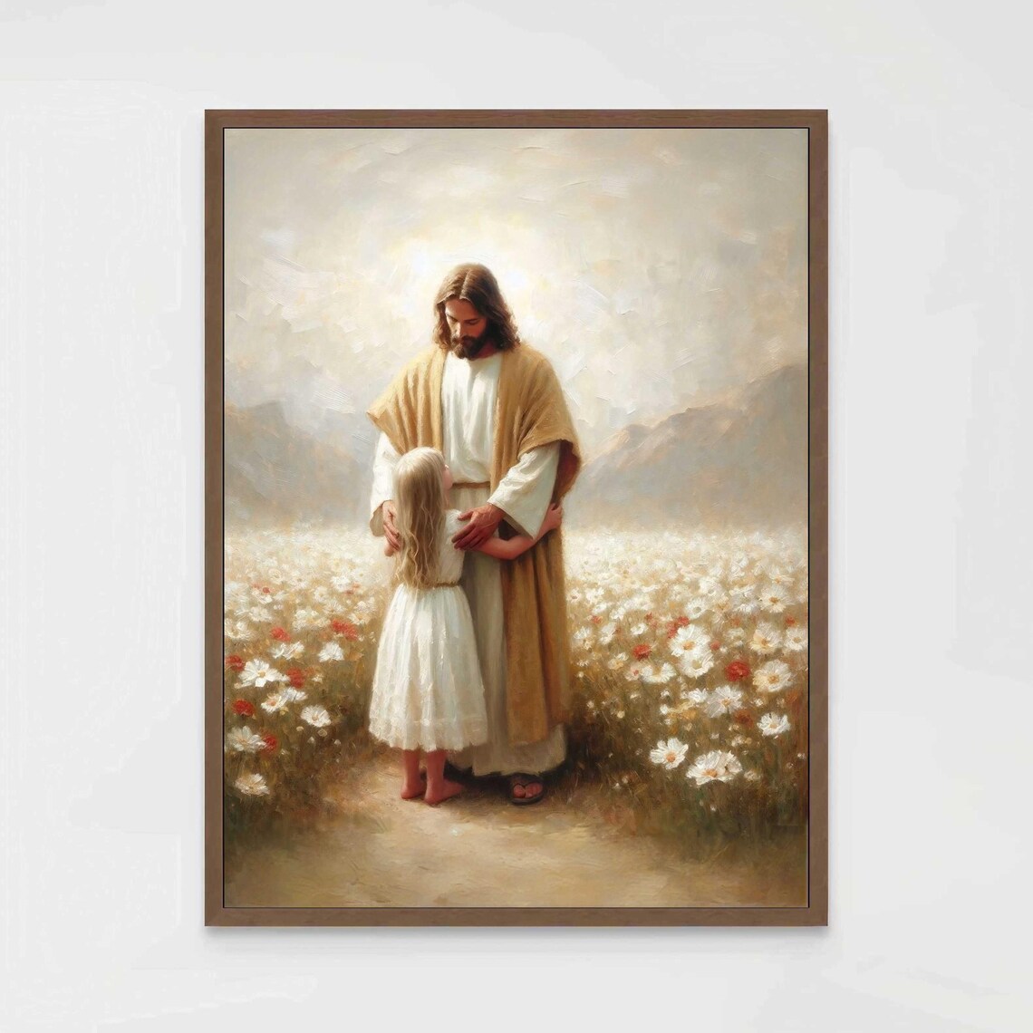 Find Him Christian Painting, Jesus And Girl