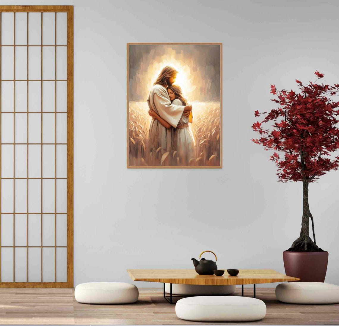 Shining Faith Modern Christian Art, Jesus And Woman - Image 5