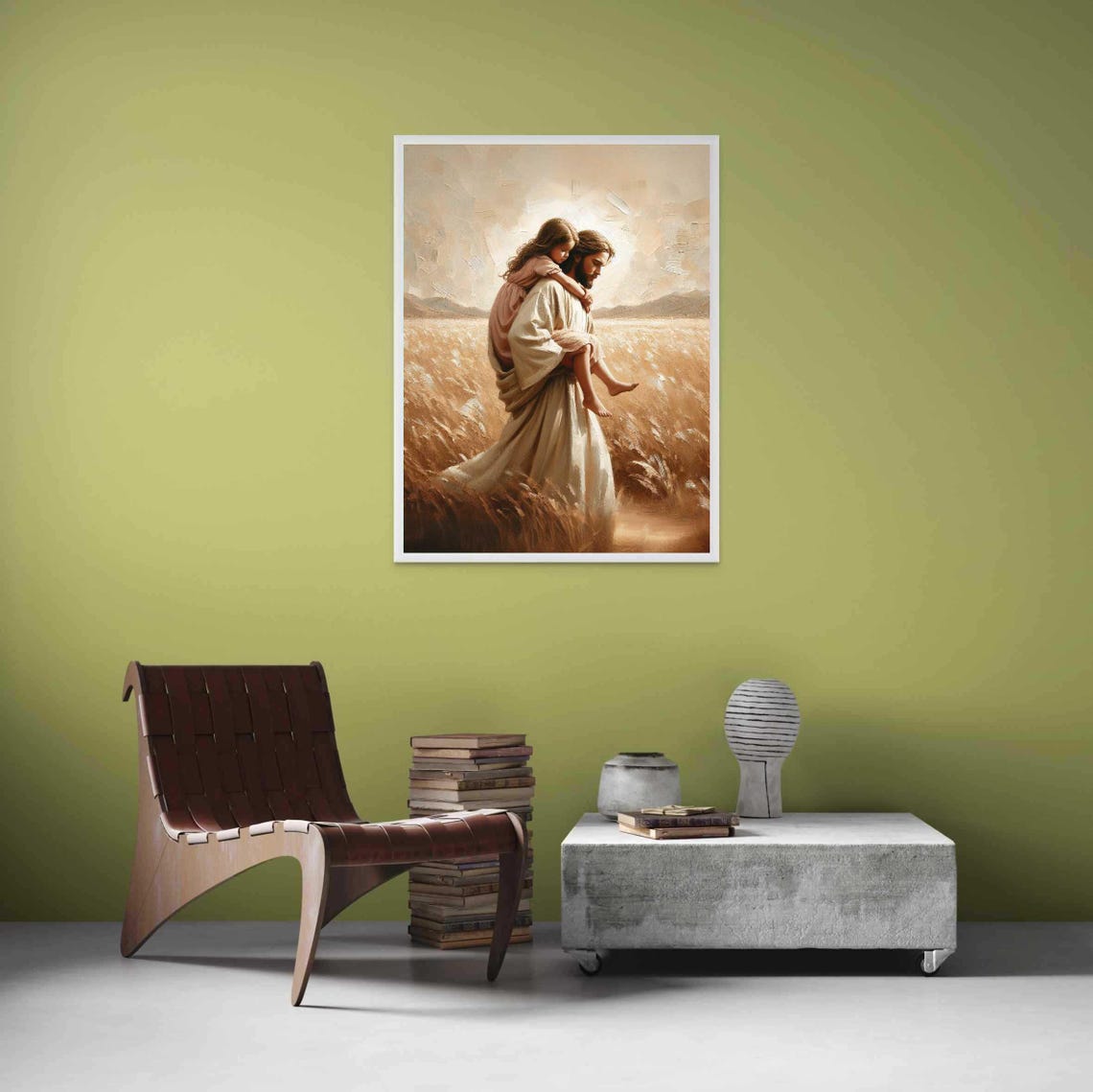 Jesus The Savior Christian Watercolour Art - Image 4