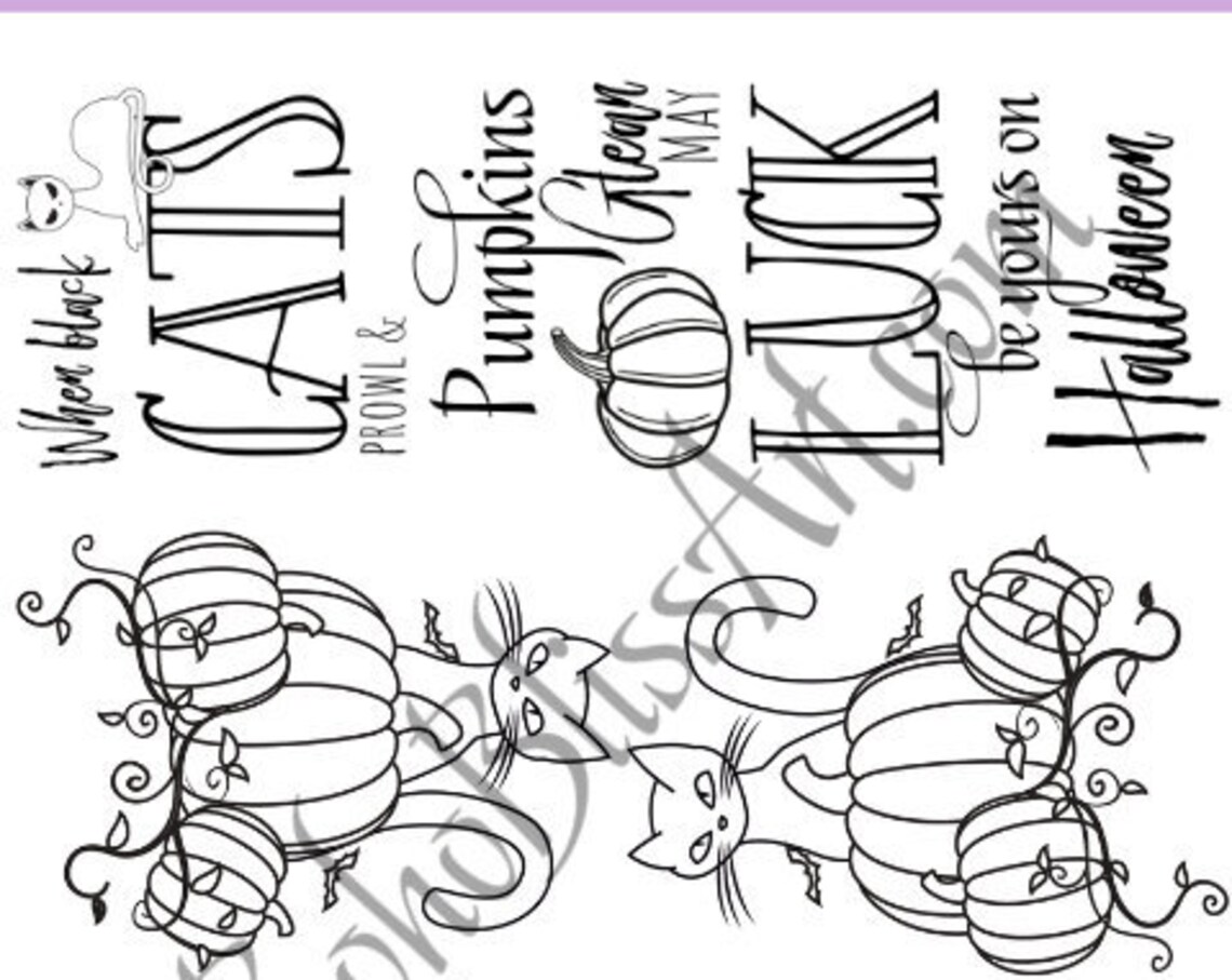 Halloween Cats Autumn Page Markers, Set of 6 Art Print - Image 2