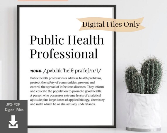 Public Health Professional Definition Serif Dictionary Wall Poster