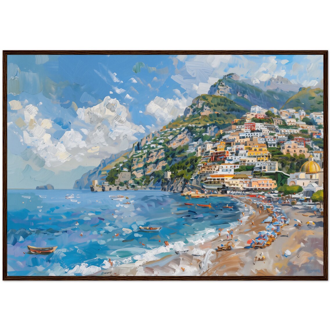 Positano Amalfi Coast Impressionist Art Print