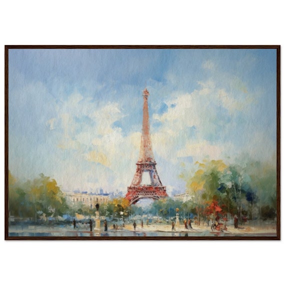Famous Oil Painting Of Eiffel Tower Wall Art For Souvenirs Travel Posters Impressionism Style Prints Living Room
