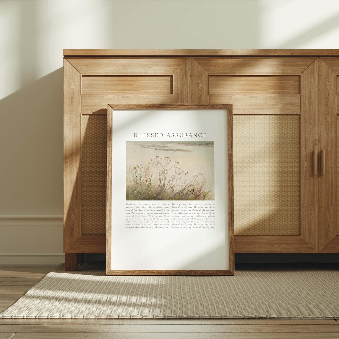 Blessed Assurance Hymn Lyrics Marsh Grasses Impressionist Worship Poster - Image 5