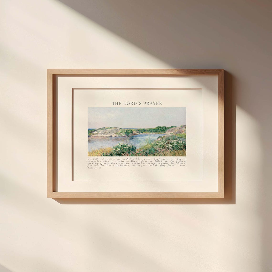 The Lord's Prayer Matthew 6:9-13 Coastal Impressionist Seascape Poster - Image 4
