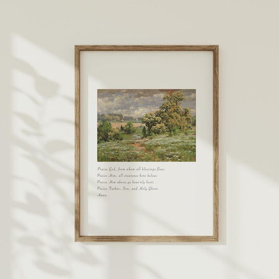 Doxology Hymn Impressionist Countryside Landscape Worship Poster