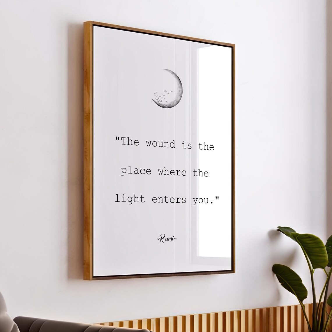 Rumi Quote Poster, Emotional Support Wall Art