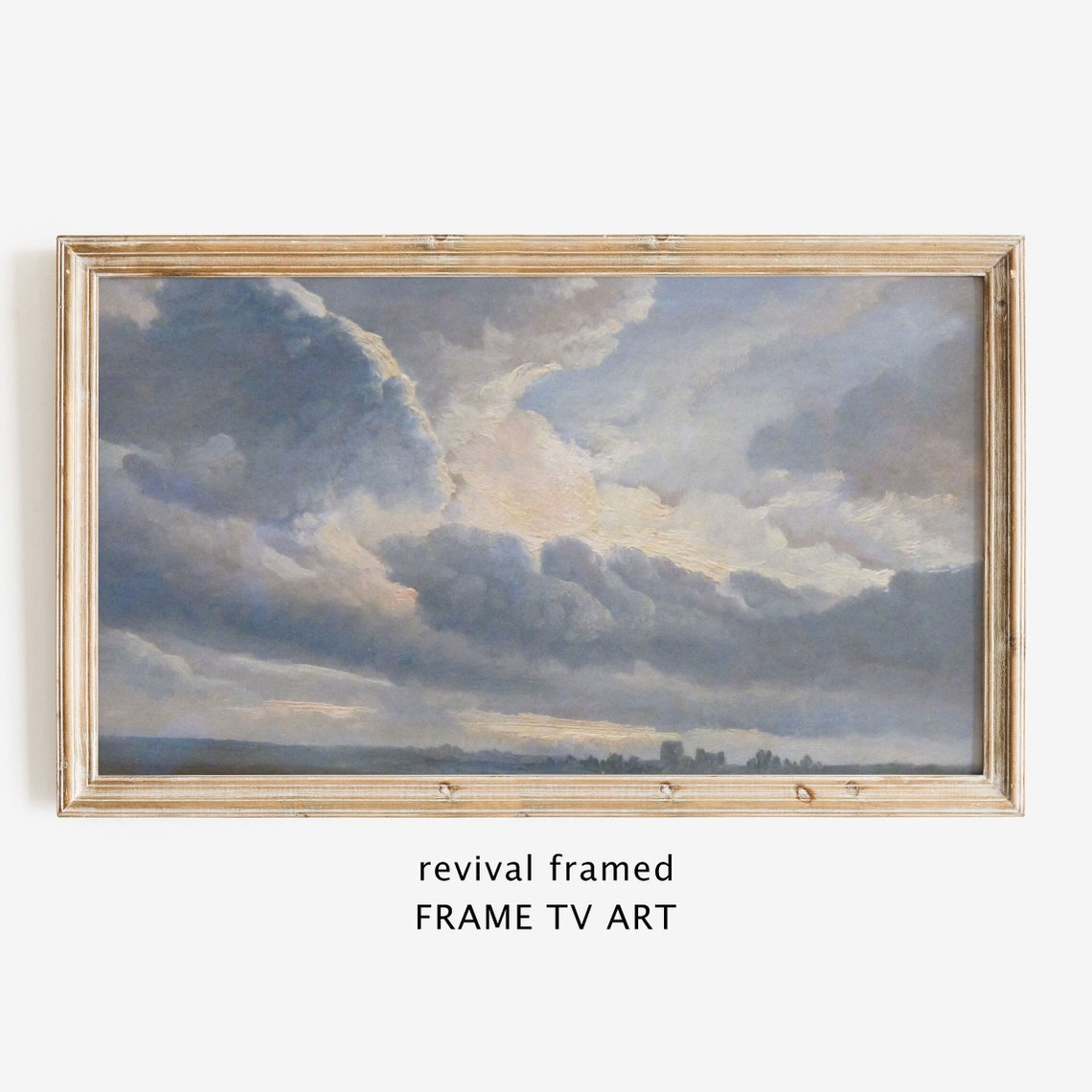 Dramatic Towering Clouds Over the Horizon Vintage Sky Poster