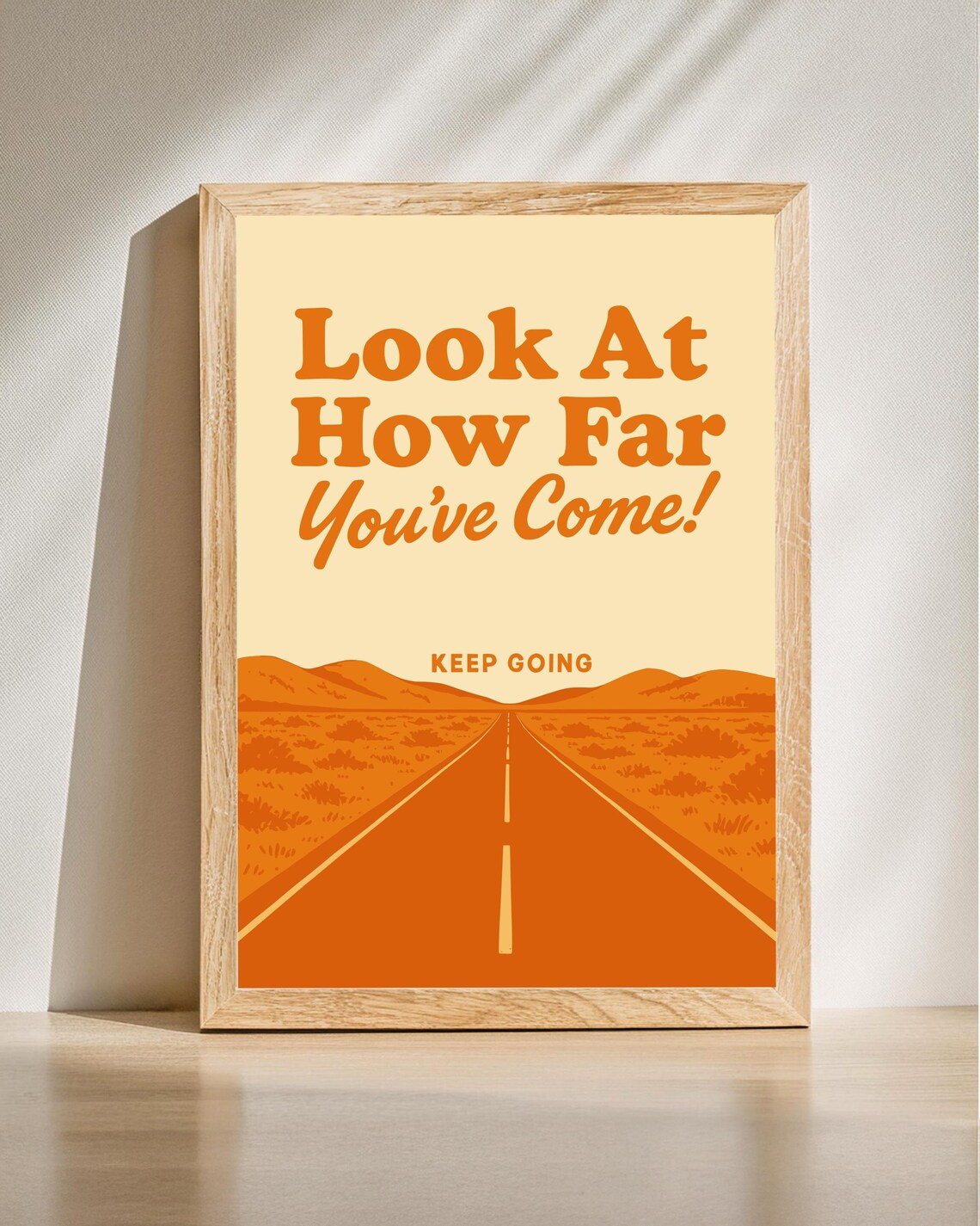 Look At How Far Youve Come Print Uplifting Home Decor Keep Going Wall Art Inspirational Poster
