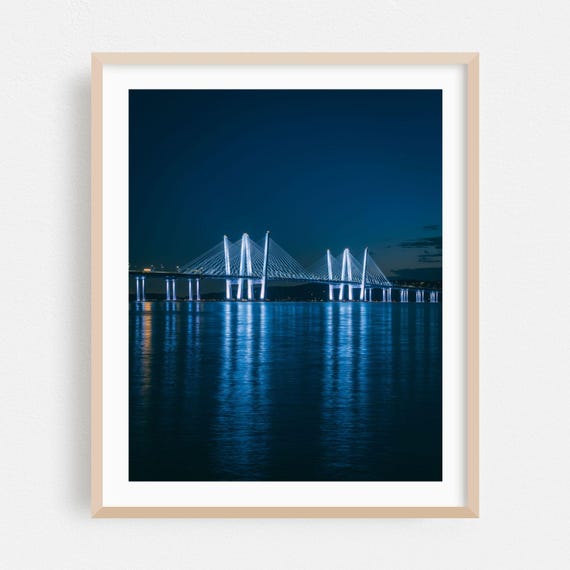 Tarrytown New York Bridge Night Sky Art Print