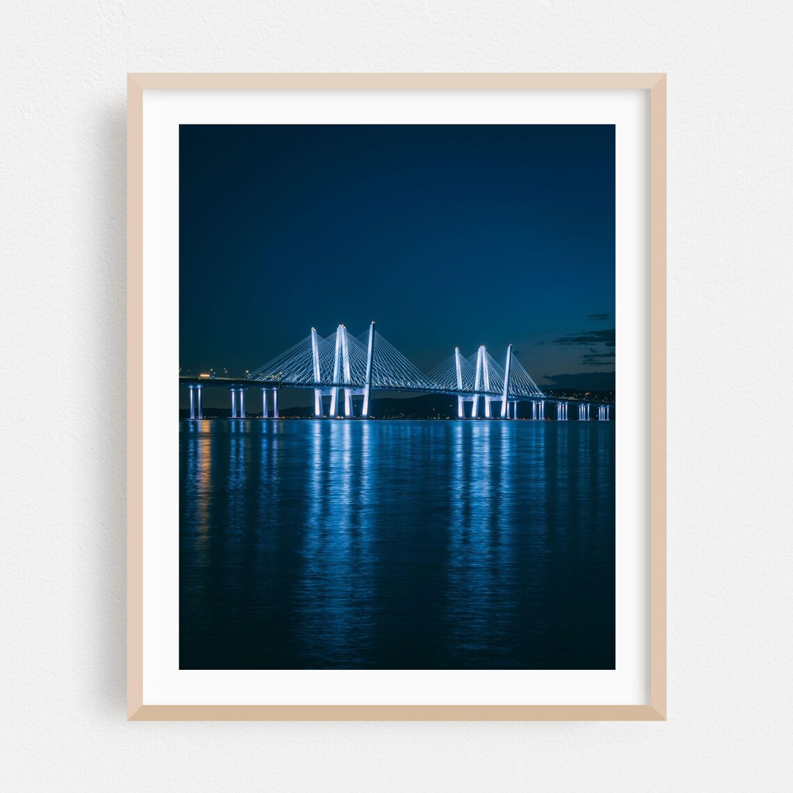 Tarrytown New York Bridge Night Sky Art Print