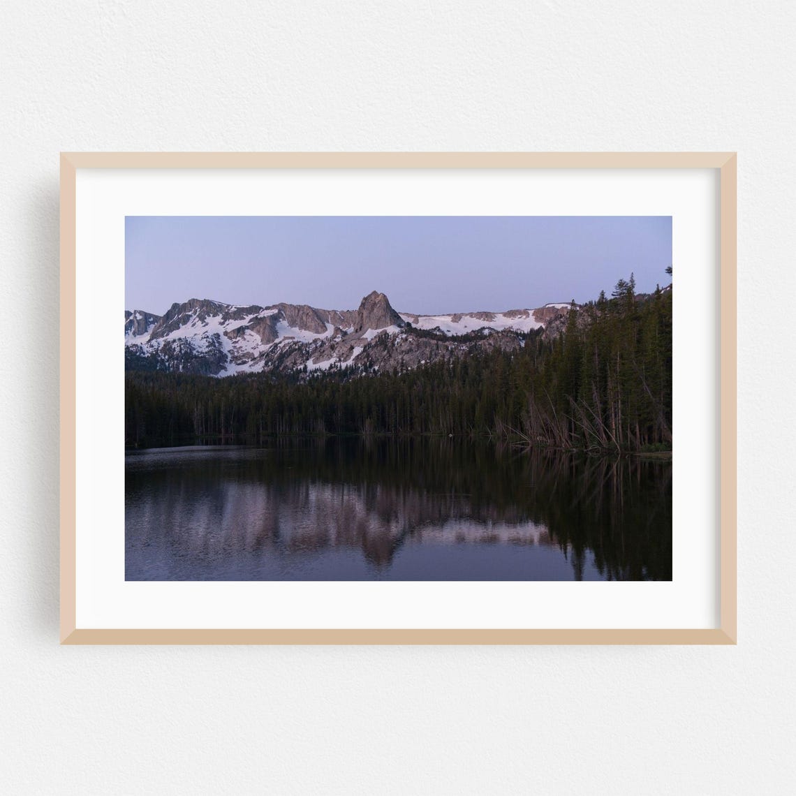 Mammoth Lakes Sierra Nevada Lake Reflection Dusk Photo Poster