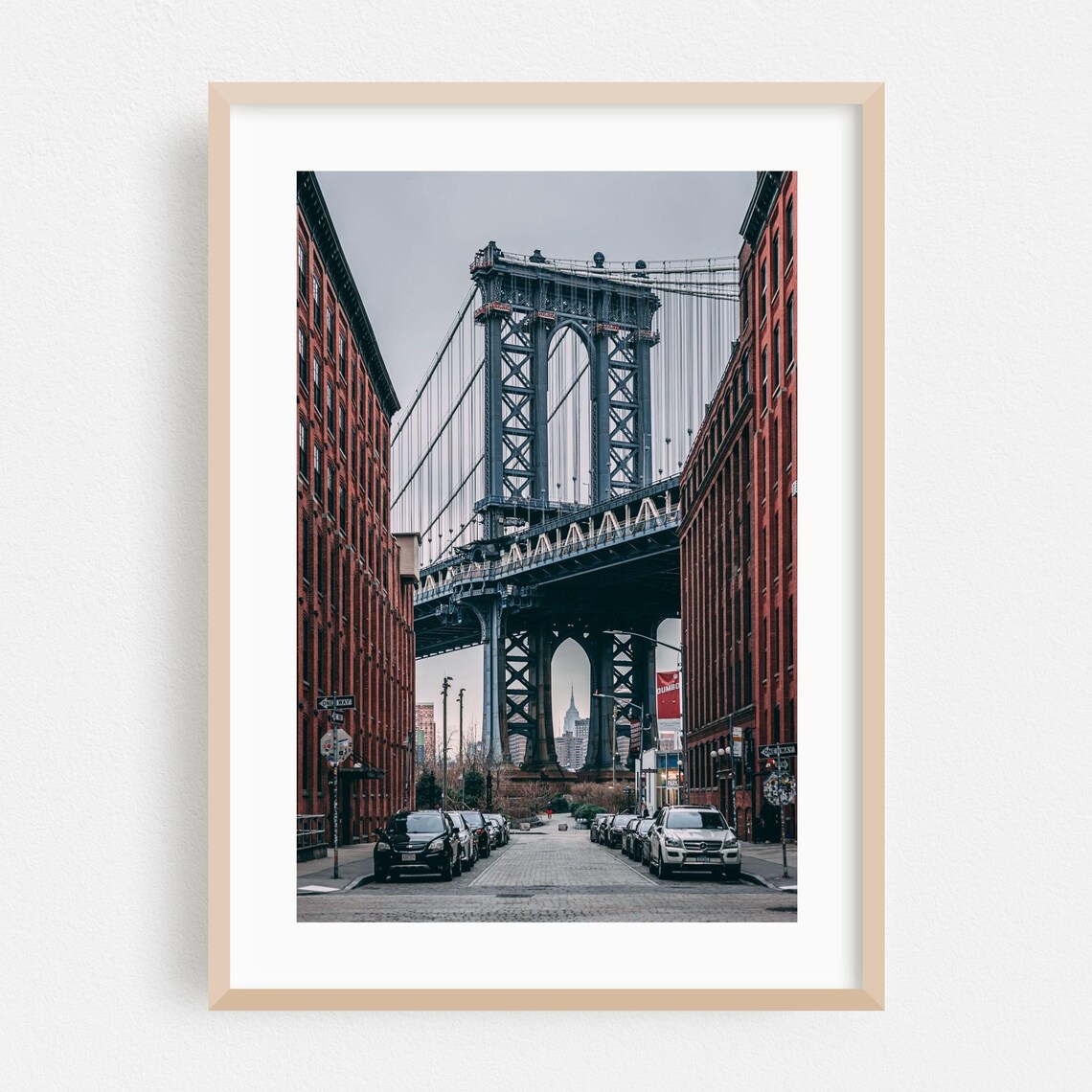 Manhattan Bridge Dumbo Brooklyn Street Photography Cityscape Poster