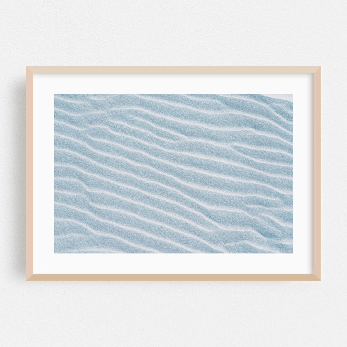 Minimal White Sand Ripple Texture Abstract Coastal Photo Poster