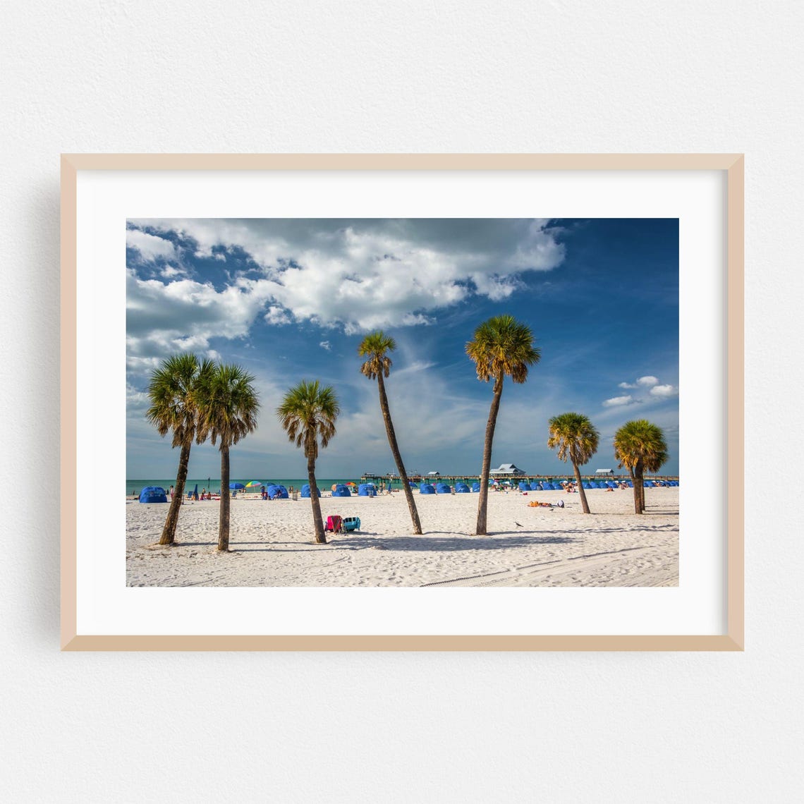 Clearwater Beach Florida Palm Trees Sunny Coast Photo Poster