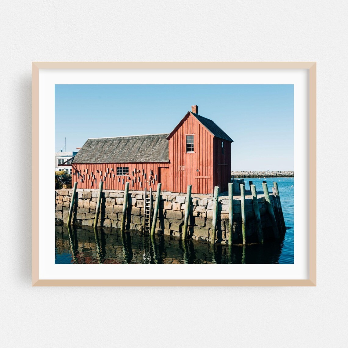Rockport Red Fishing Shack Motif Number One Harbor Wharf Poster