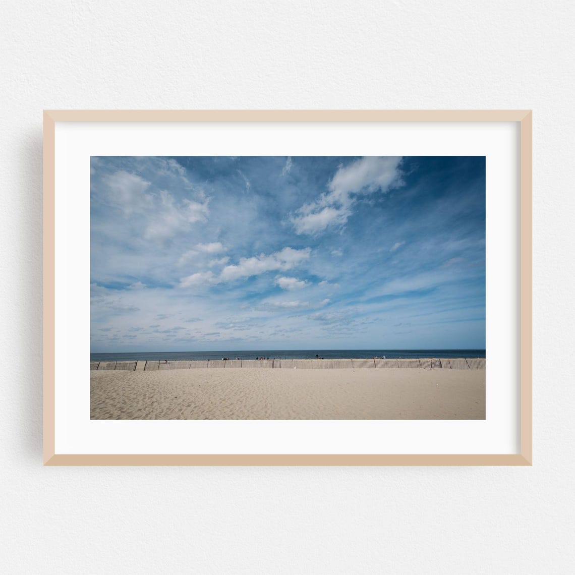 Lewes Delaware Empty Beach Under Dramatic Cloud Sky Photo Poster