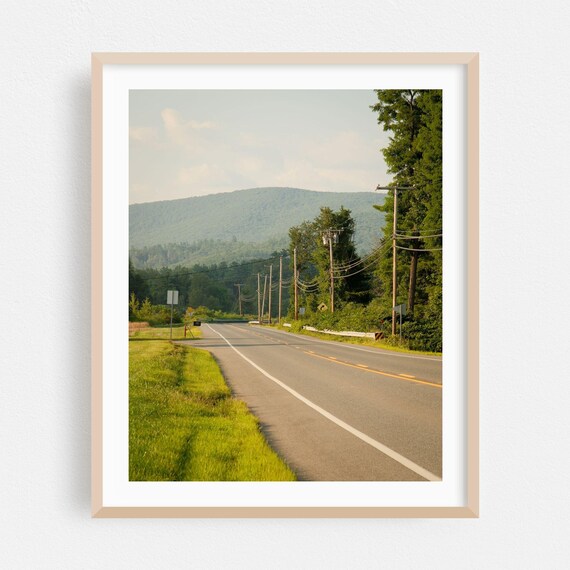 Buckland Massachusetts Country Road Summer Mountain Landscape Poster