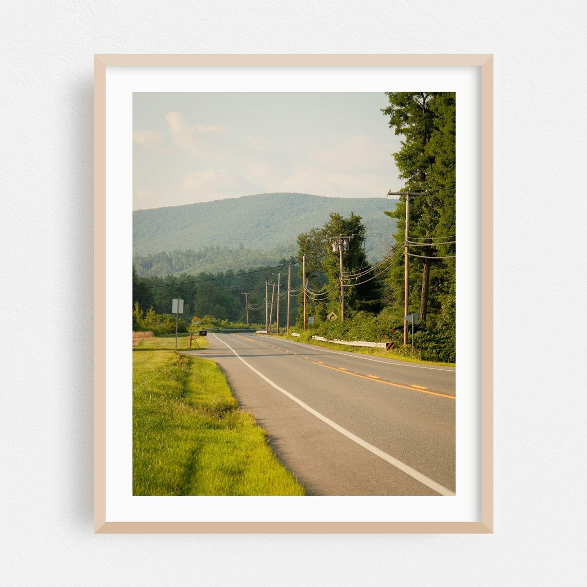 Buckland Massachusetts Country Road Summer Mountain Landscape Poster