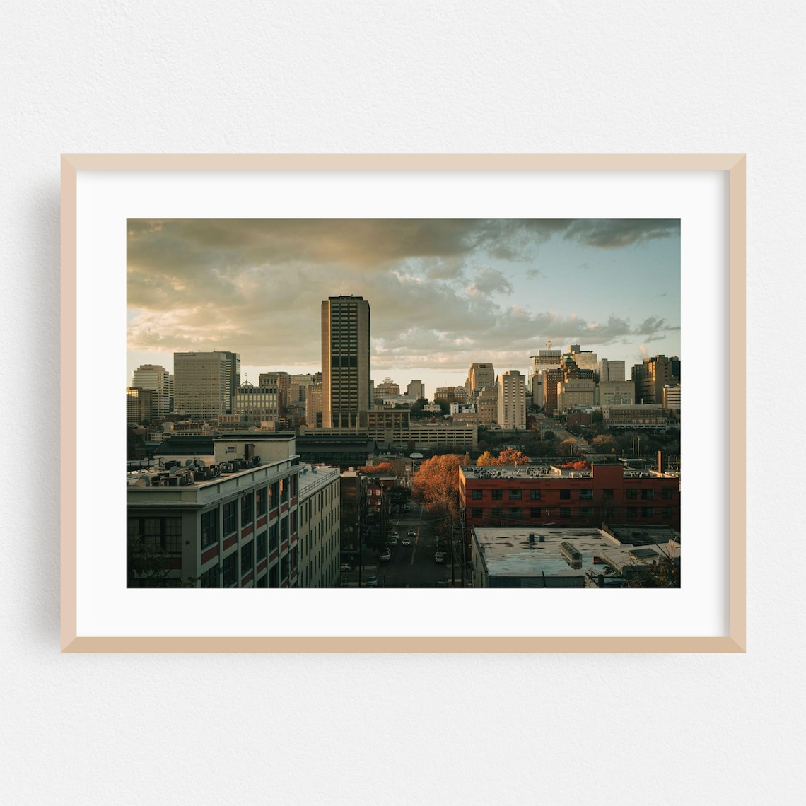 Richmond Virginia Golden Hour Skyline Cityscape Photo Wall Poster