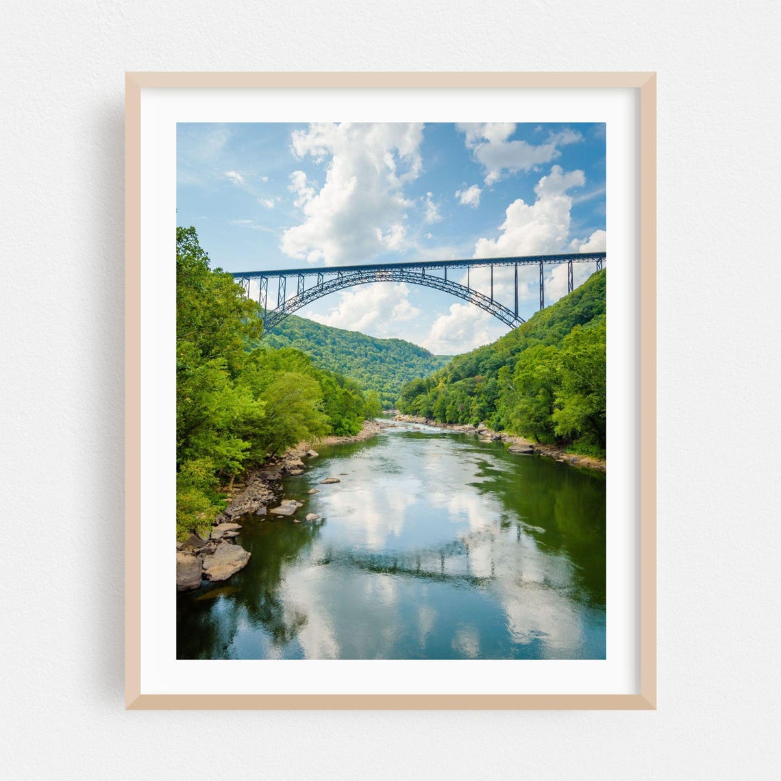 New River Gorge Bridge West Virginia Summer Landscape Photo Poster