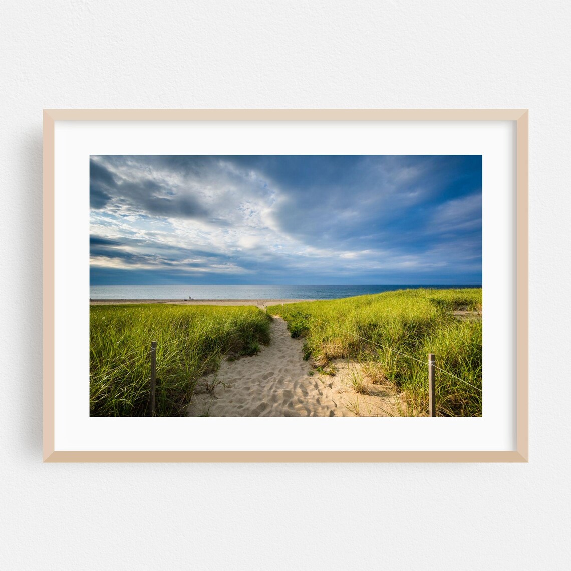 Massachusetts Beach Coastal Travel Poster, Ocean View