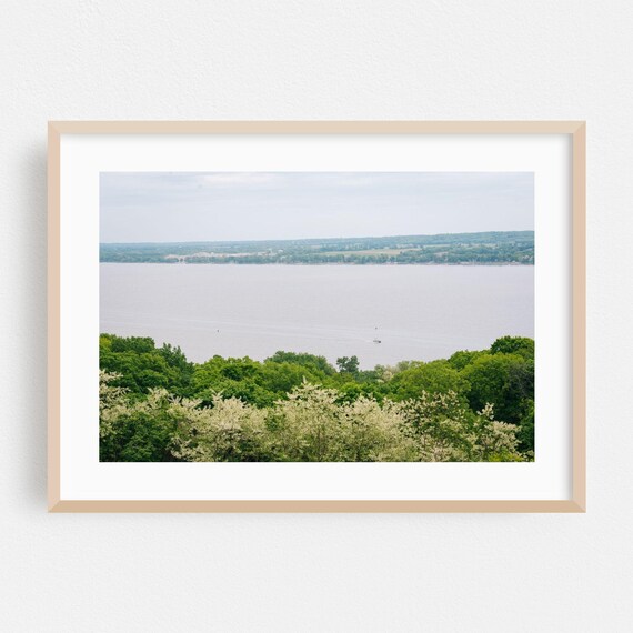 Peoria Illinois River Overlook Green Summer Trees Photo Poster