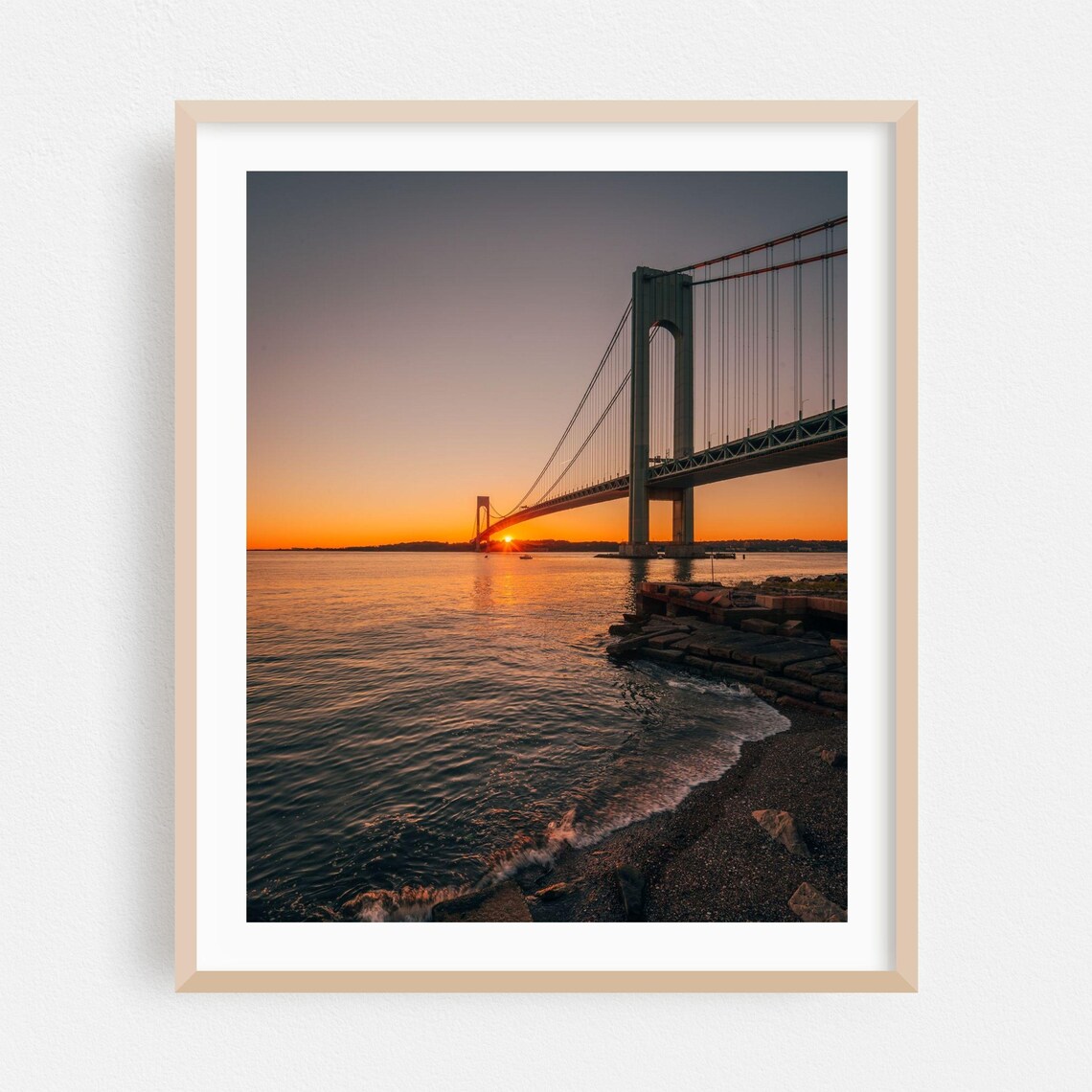 Staten Island New York Travel Poster, Scenic Bridge