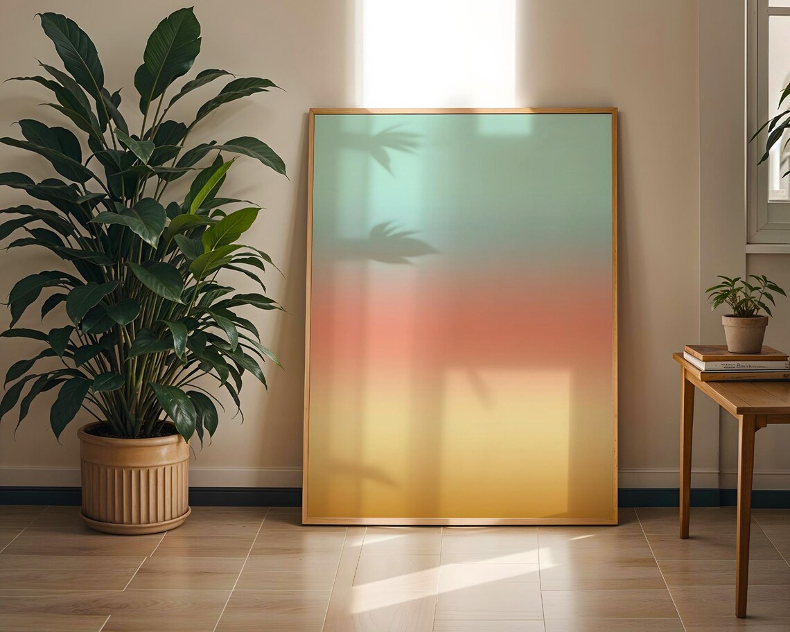 Minimalist Aura Gradient Poster, Aesthetic Dorm Gift