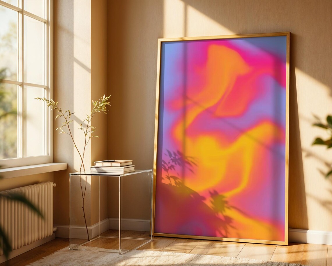 Fluid Aura Gradient Abstract Poster Print