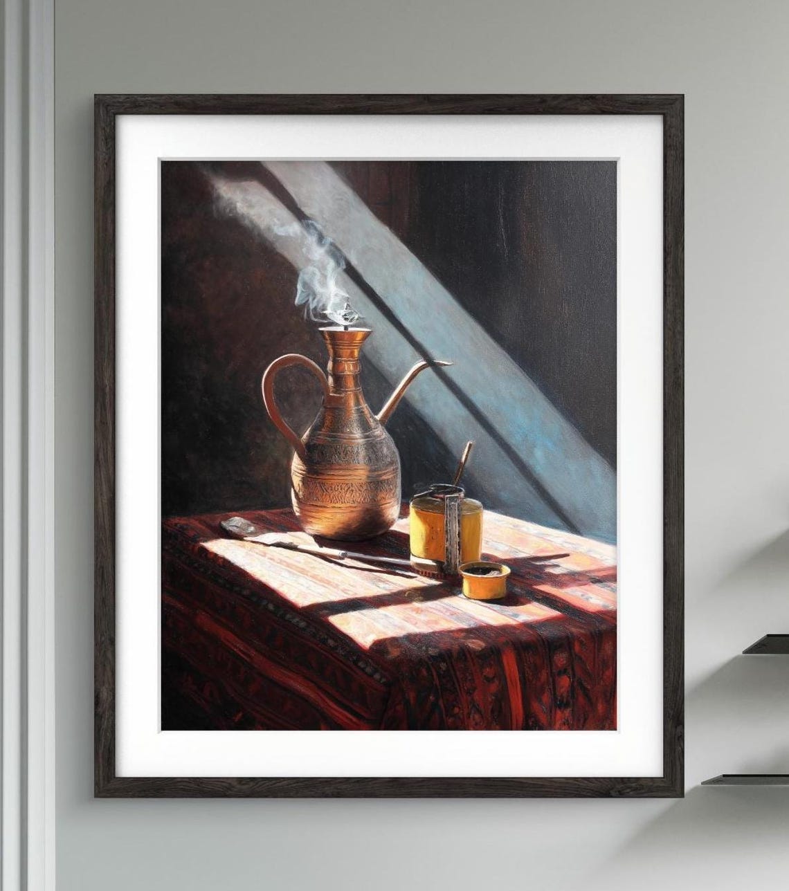 Arabic Coffee Pot Still Life Art Print Middle Eastern Decor
