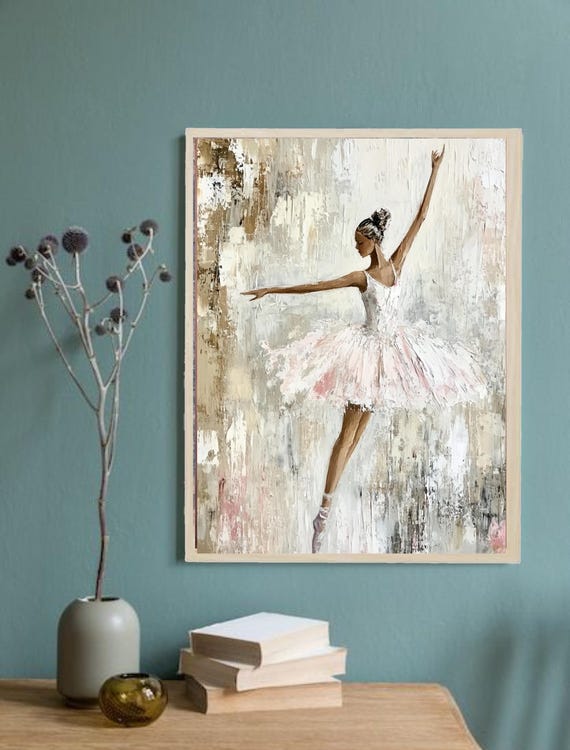 Ballet Dancer Art Print, Dreamy Dance Studio Decor