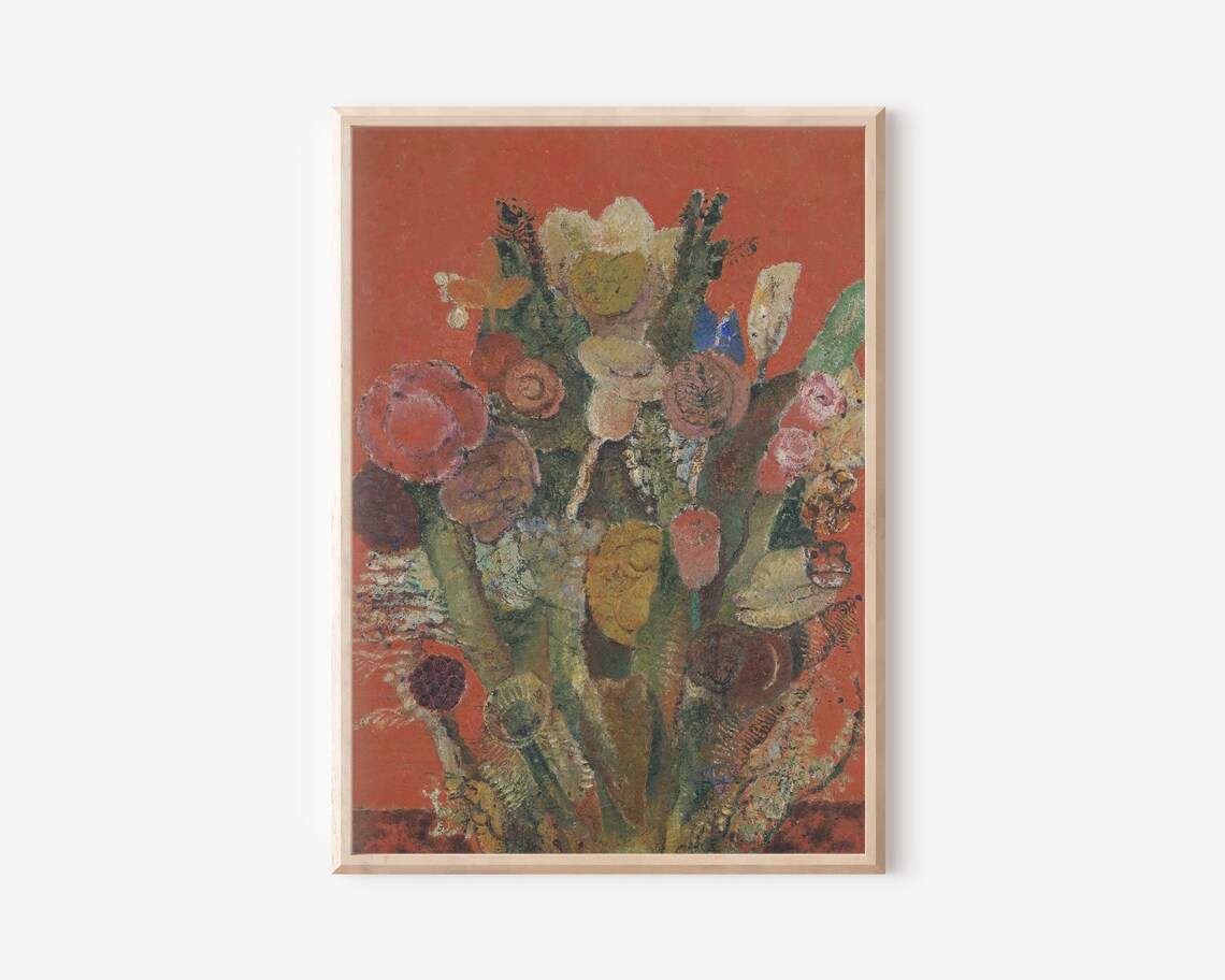 Victorian Botanical Floral Bouquet Art Print - Image 3