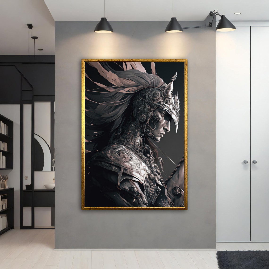 Dark Knight Warrior Ornate Armor Fantasy Medieval Art Wall Poster - Image 5