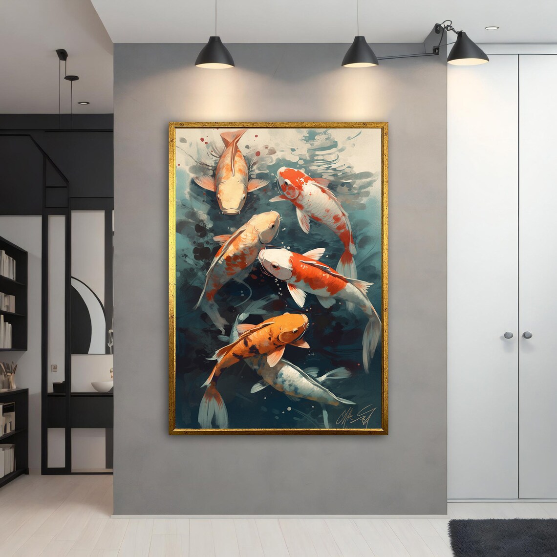 Fish Painting Fish Poster Fish Wall Art Fish Art Home Decor Animal Wall Art Wall Decor Modern - Image 4