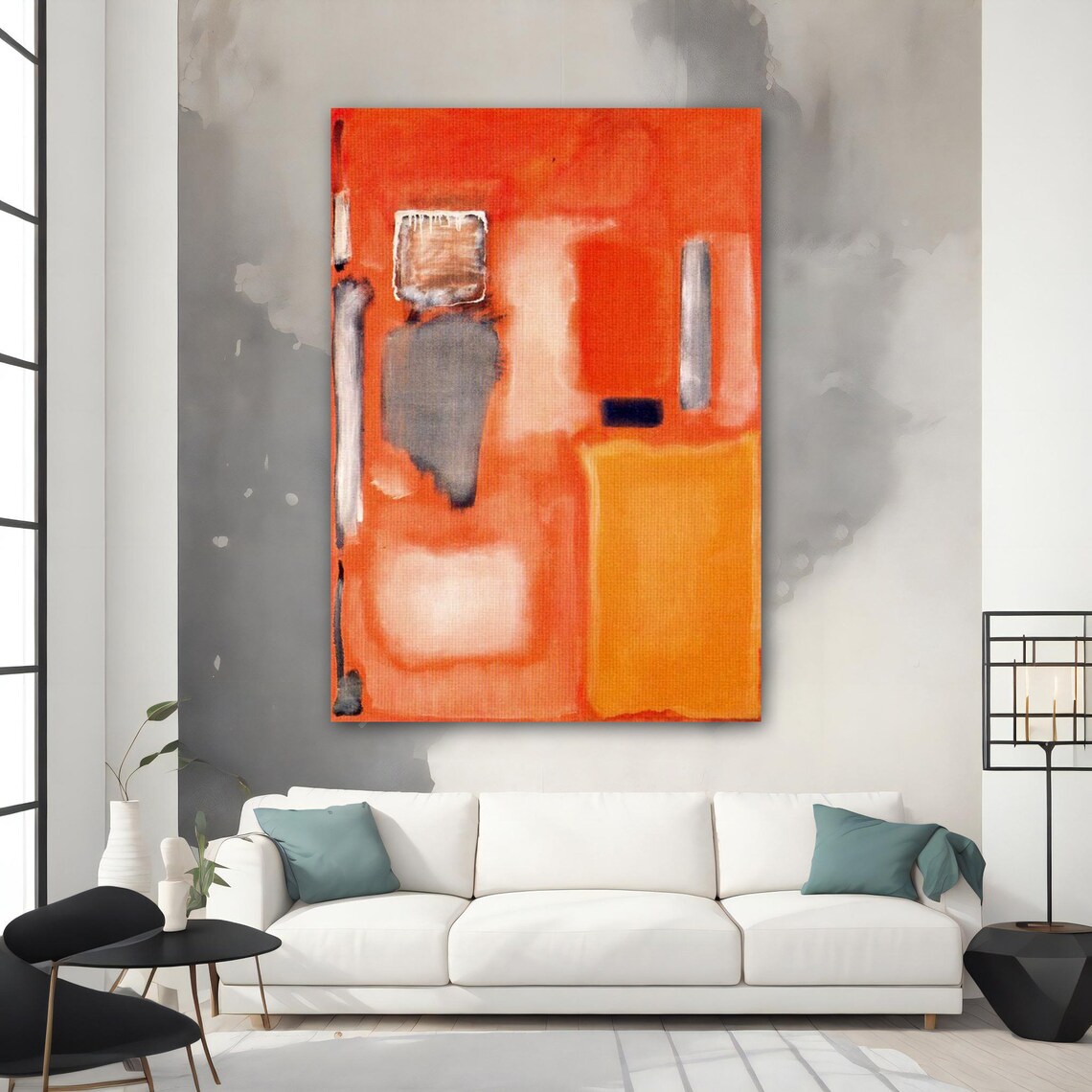 Mark Rothko Modern Art Orange Mark Rothko Art Mark Rothko Colored Wall Art Ready To Hang Print Mark Rothko Paint - Image 3