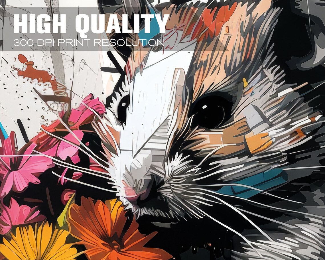 Graffiti Hamster 1, Urban Style Abstract Illustration - Image 4