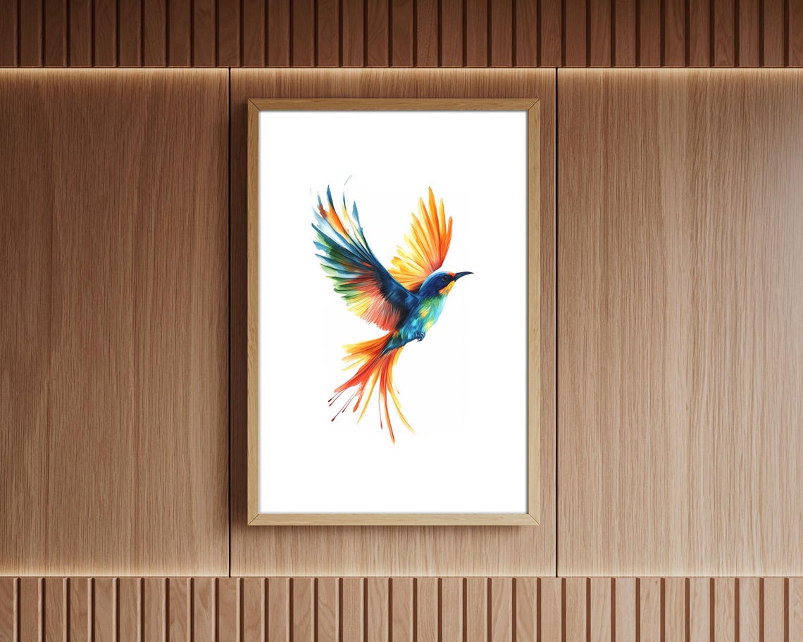 Minimalist Painted Bird Art Print - Image 6