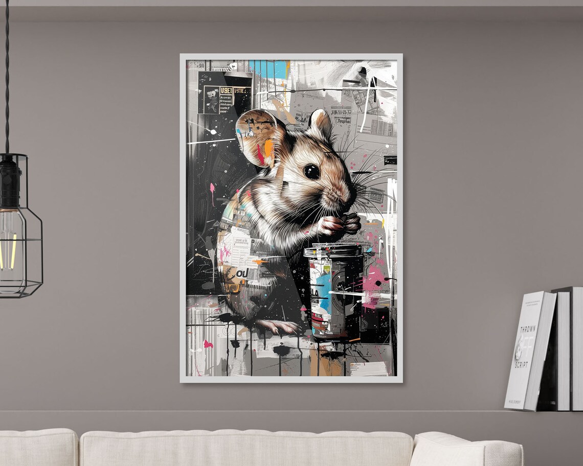 Graffiti Hamster 2, Urban Style Abstract Illustration