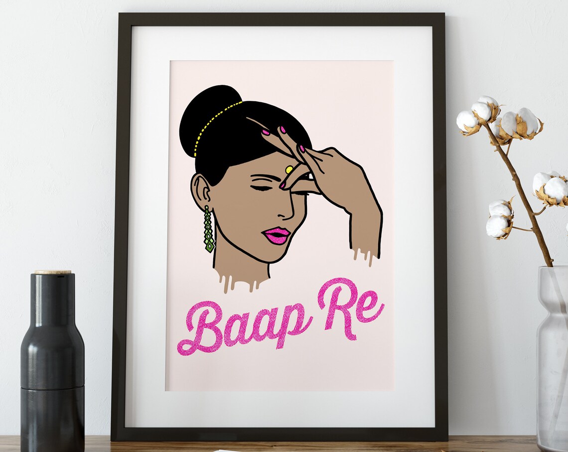 Indian Desi Baap Re Poster Print
