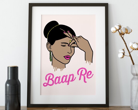 Indian Desi Baap Re Poster Print
