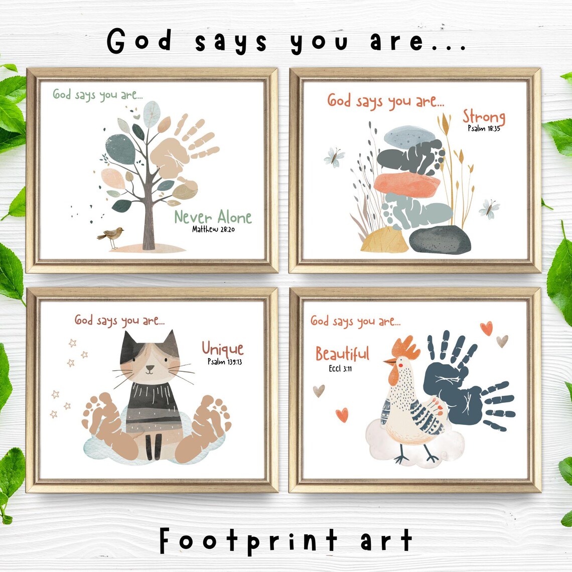 Scripture Handprint Art, Bible Verse Craft Print - Image 2