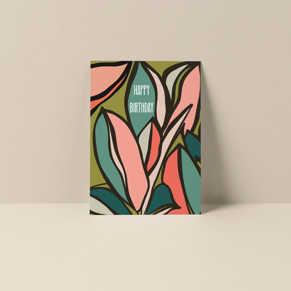 Happy Birthday Botanical Note Card